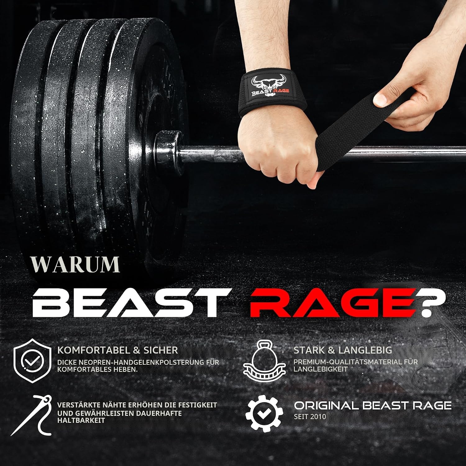 Thumbnail 4 de BEAST RAGE Zughilfen Krafttraining Gepolstert