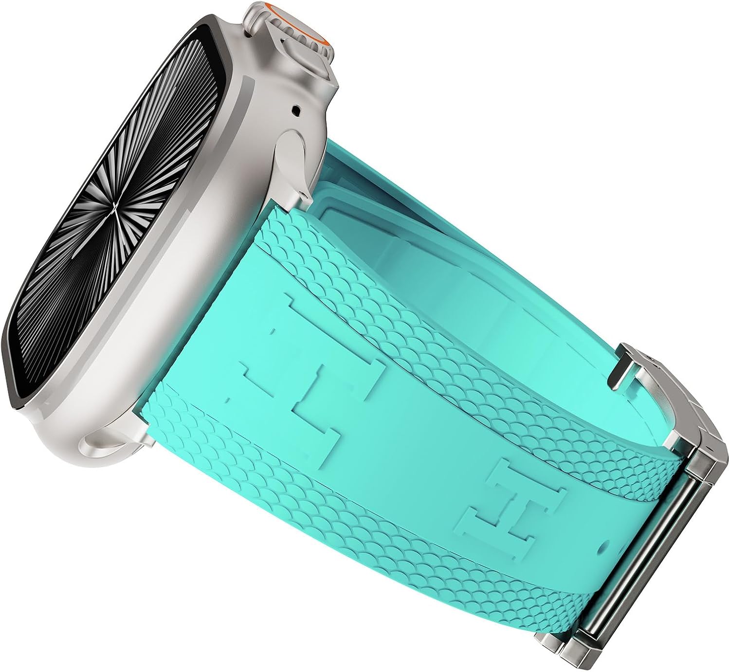 Thumbnail 3 de Sport Silicone Strap for Apple Watch with H‑Shaped Magnetic Buckle (49mm/46mm/45mm/44mm/42mm/41mm/40mm/38mm) – Luxurious Replacement Band