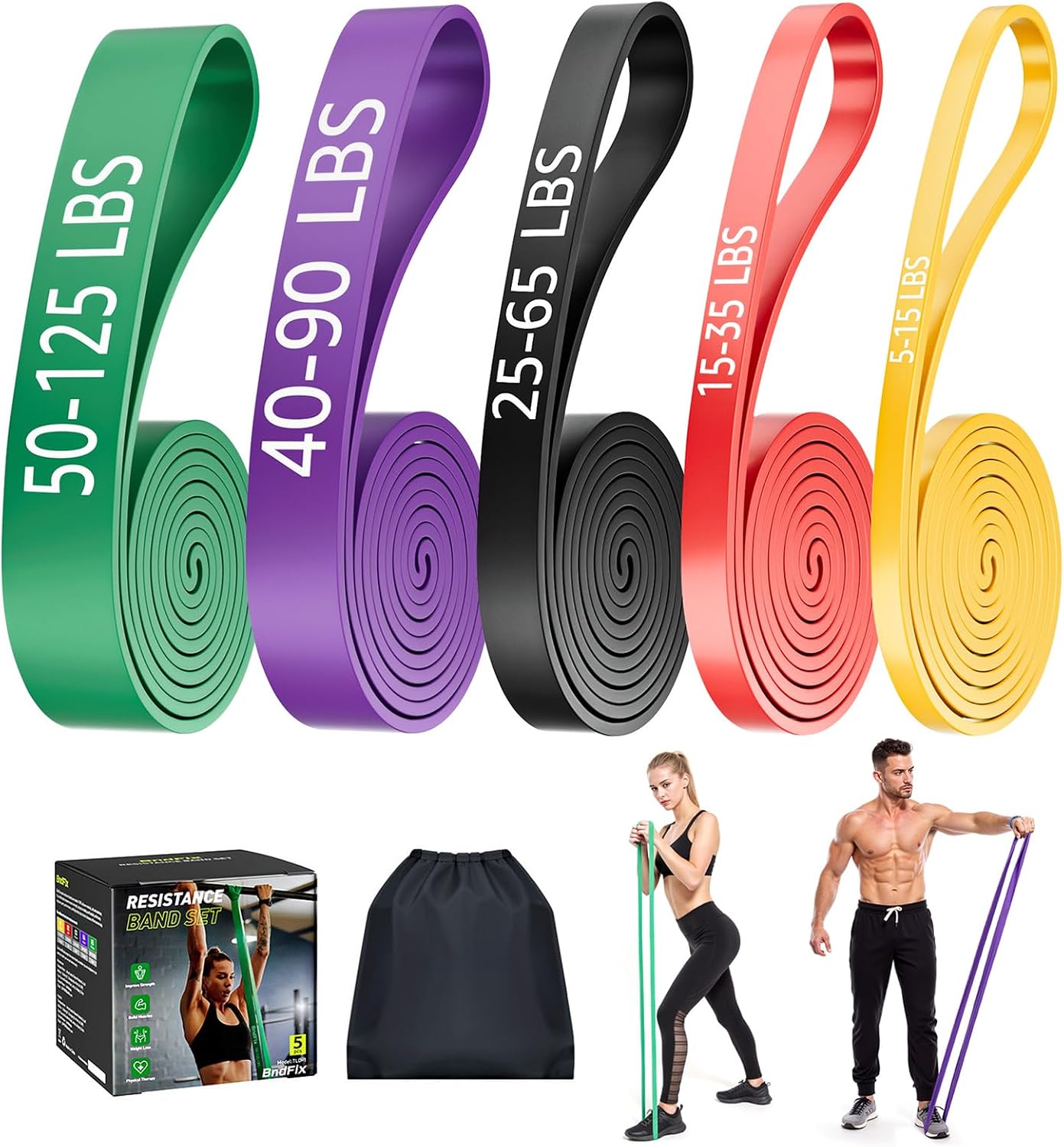 Detalle de Dapofajo Resistance Bands, Silicone