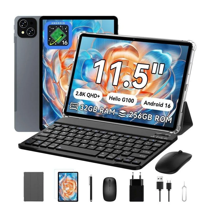 Detalle de Tableta ExcitPower T12 Pro WiFi + 4G 11,5 pulgadas, 8GB/256GB, gris con teclado y stylus