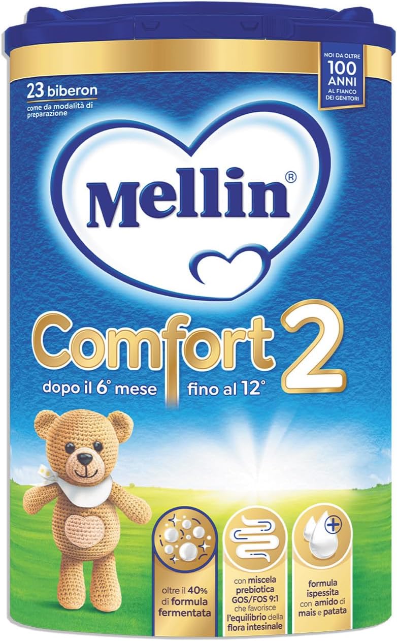 Mellin Comfort 2 – Latte di Proseguimento in Polvere dal 6° al 12° mese, 800 g
