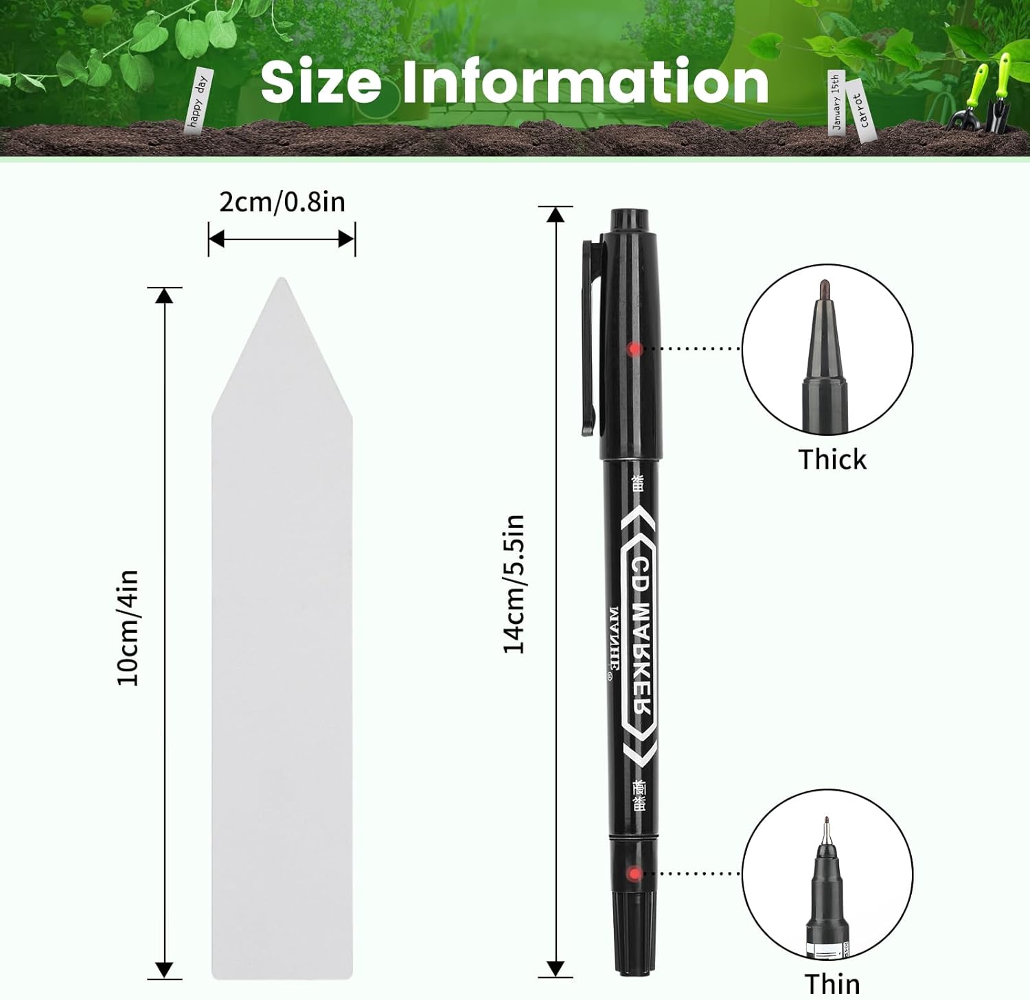 Thumbnail 1 de KINGLAKE étiquette plantes 10x2cm 100 pièces