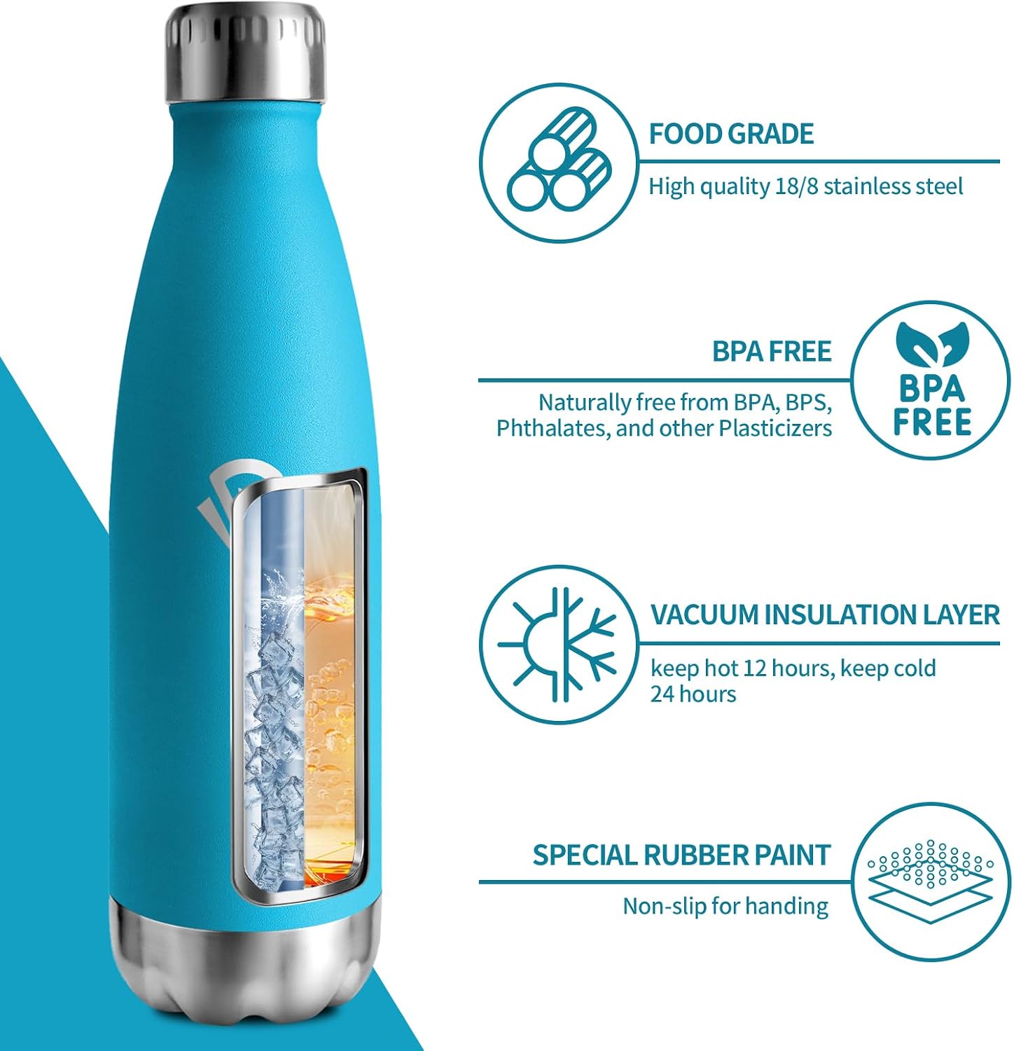 Detalle 2 de Borraccia termica 750ml in acciaio inox