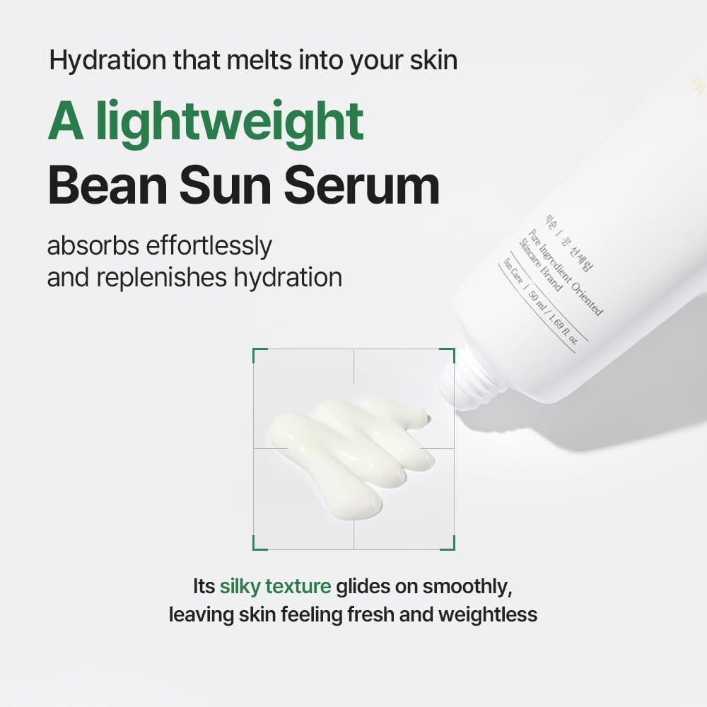 Detalle de Mixsoon Bean Sun Serum SPF 50+ PA++++: protezione leggera, idratante e reef-safe per pelli sensibili