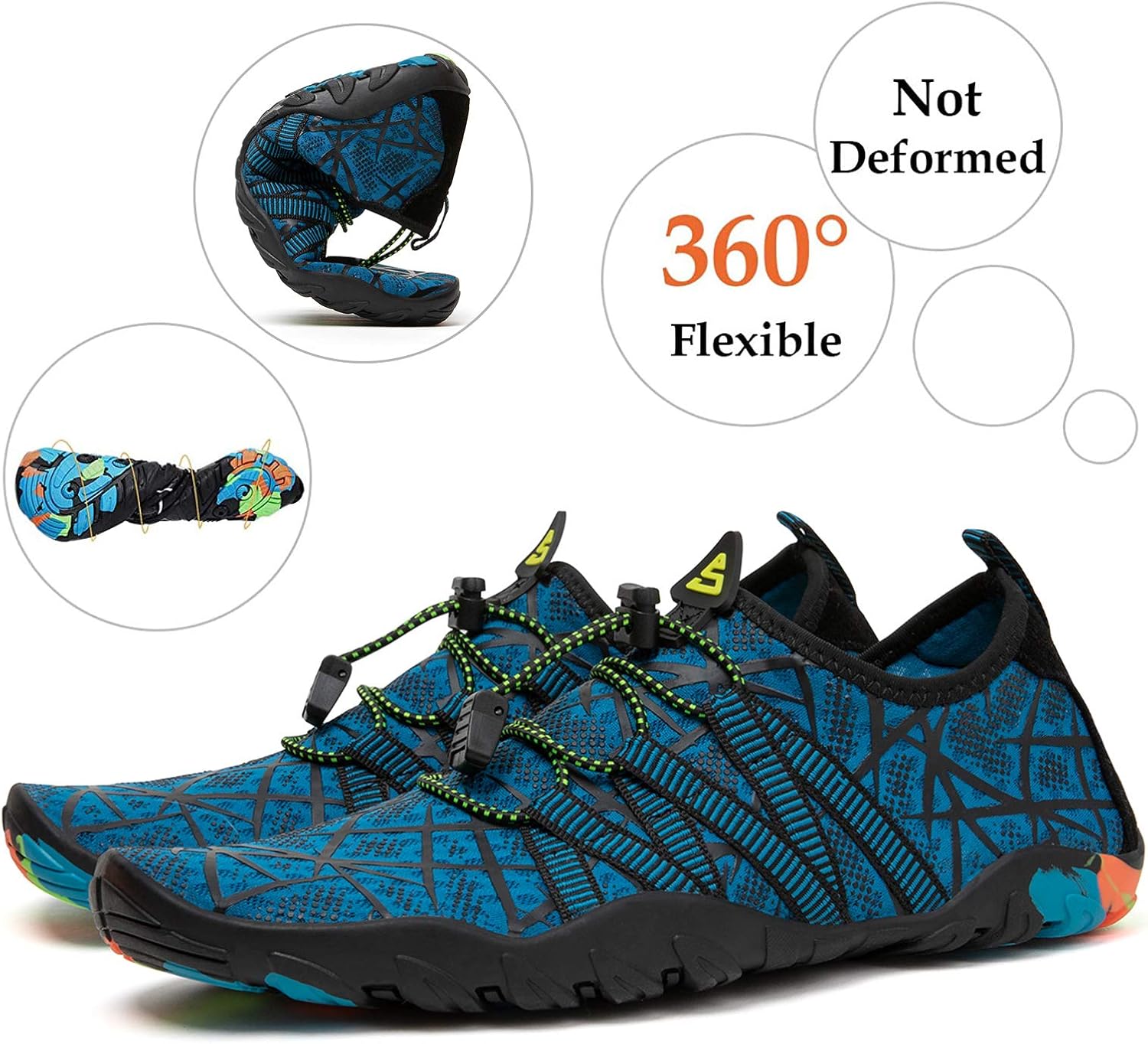 Thumbnail 6 de SAGUARO Badeschuhe für Herren & Damen – 7/9 Drainagelöcher, schnelltrocknend, rutschfest, Größe 35–48