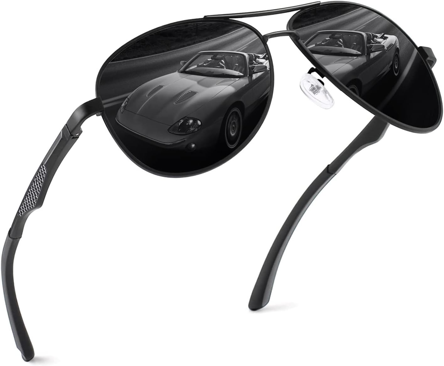 GQUEEN Pilotenbrille für Herren & Damen, polarisiert mit UV400-Schutz (MOS1)