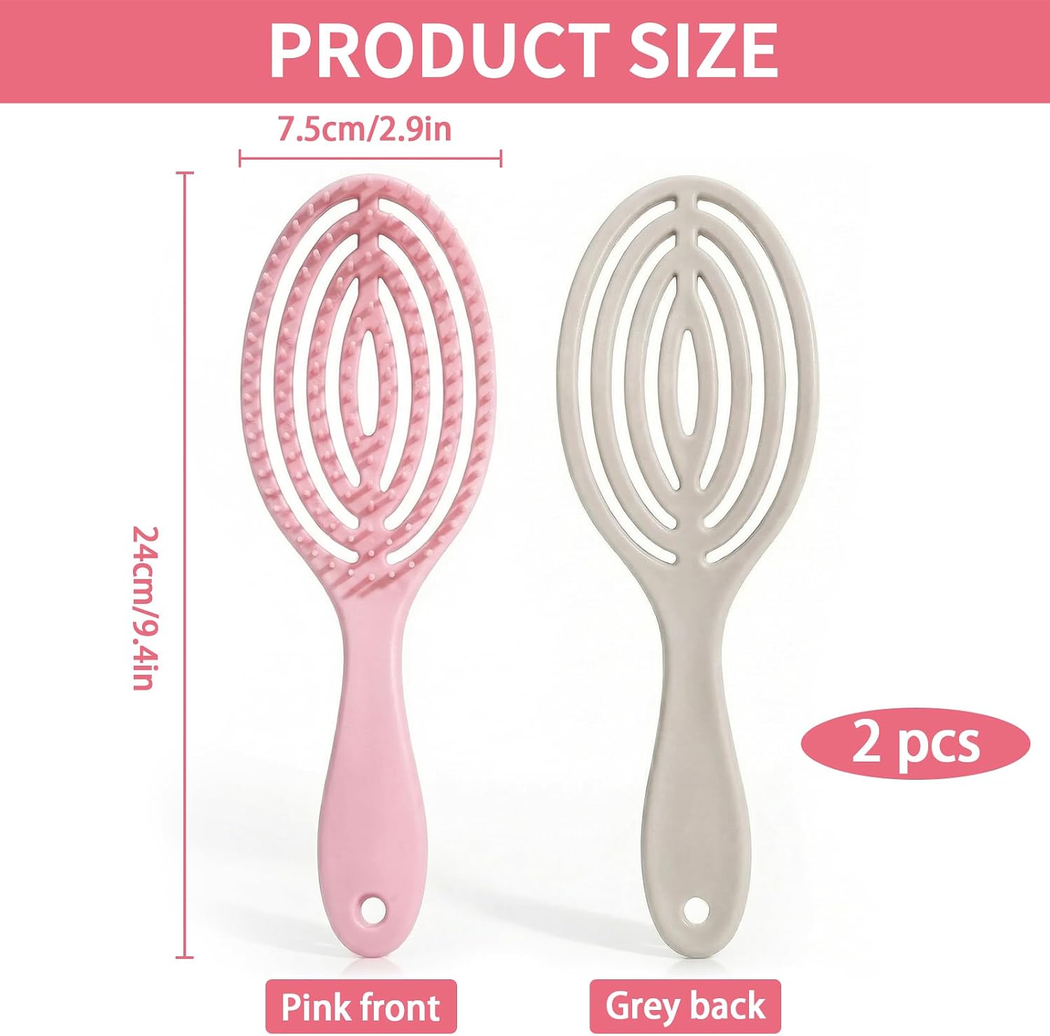 Detalle 2 de Massage hair brush set, 24 cm
