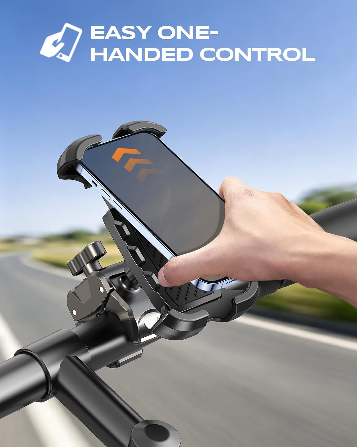 Detalle de CIRYCASE Bike Phone Holder with Heavy-Duty Clamp – Secure Mount for 4.7"–6.8" Phones
