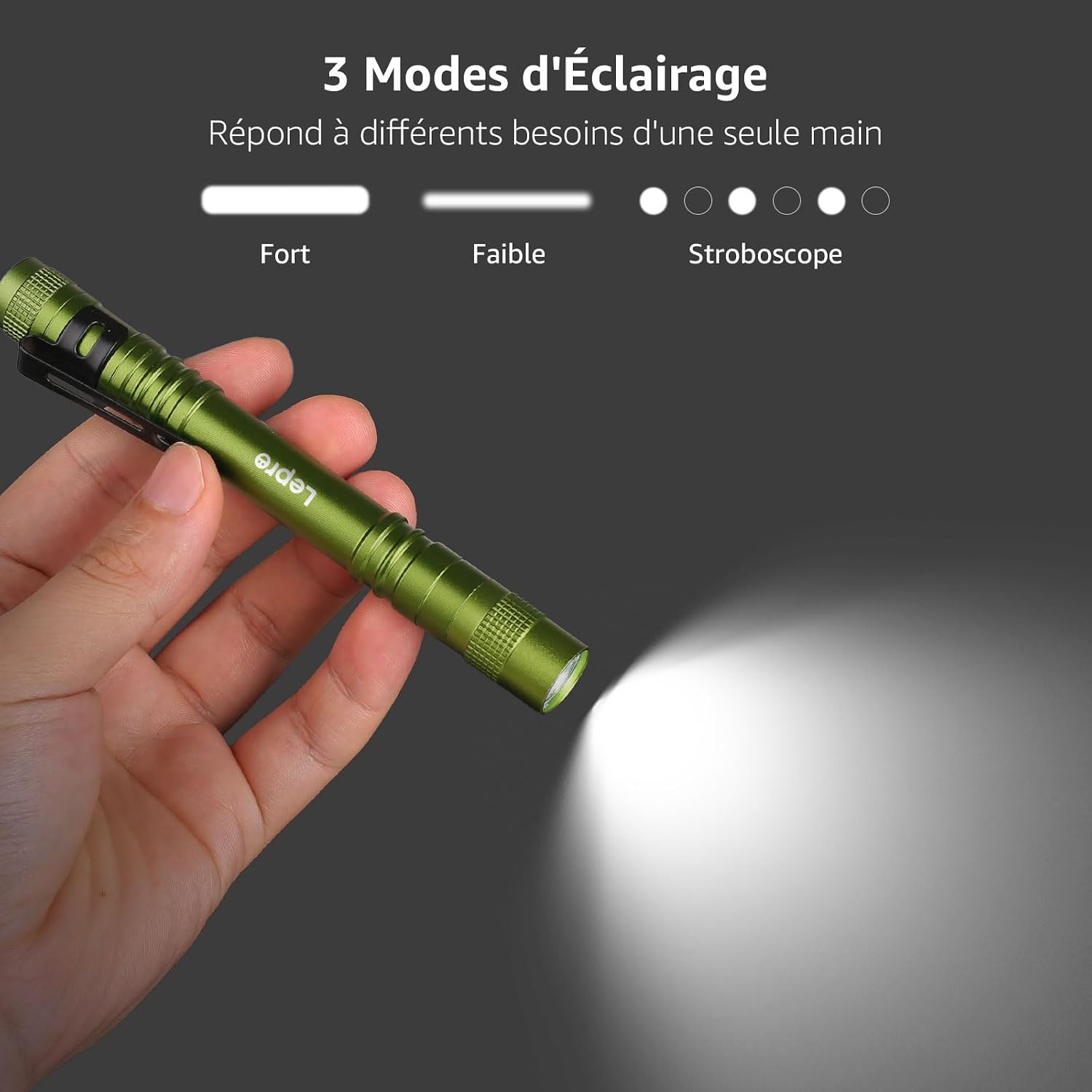 Detalle 2 de Lepro Lampe Torche 13 cm, 2 piles AAA