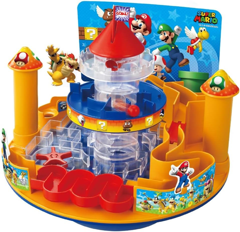 Detalle 2 de EPOCH Games - 7378 Super Mario Castle Land: labirinto inclinabile hand-made ispirato a Super Mario