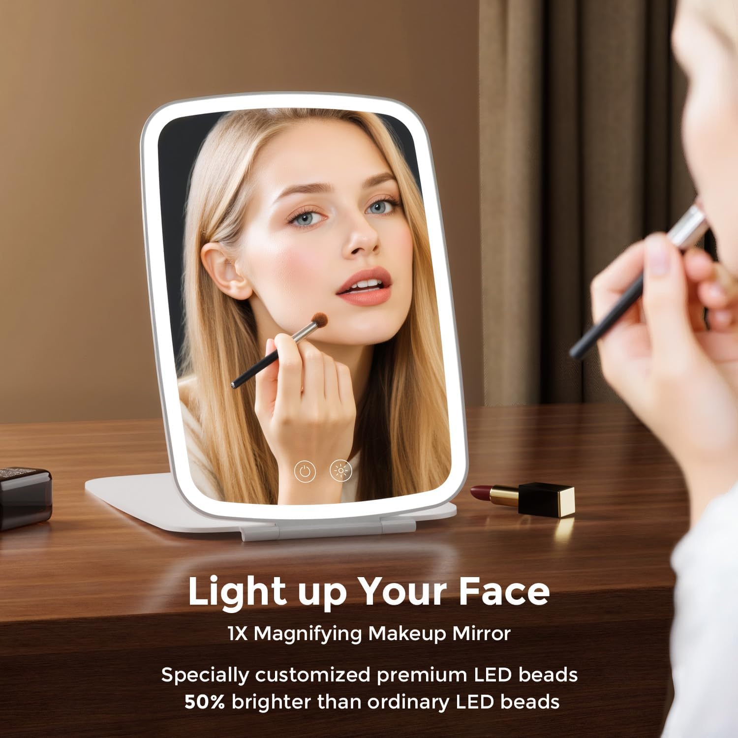 Detalle 2 de NEZZOE folding makeup mirror 10" x 7