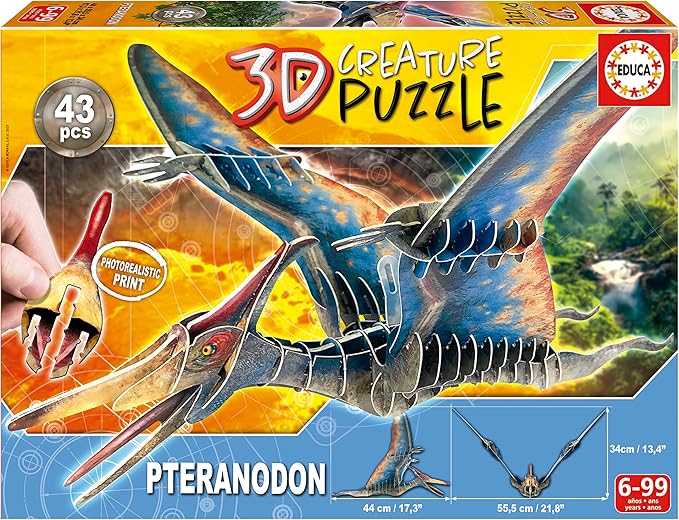 Detalle de Educa Puzzle 3D Pteranodon Dinosaurio 🦖 Para Niños