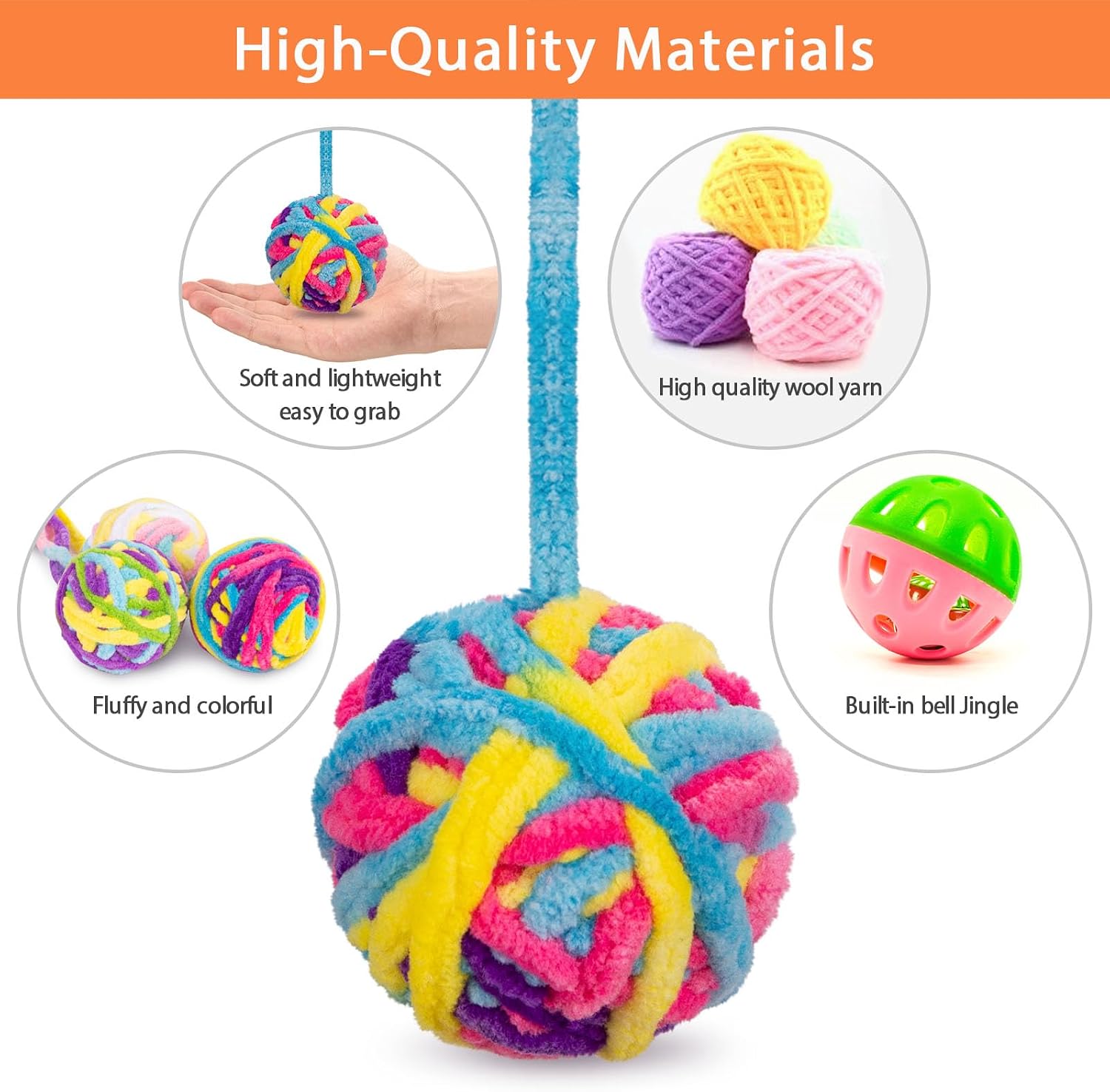 Detalle de Cat Toy Balls, 6-Piece Pack