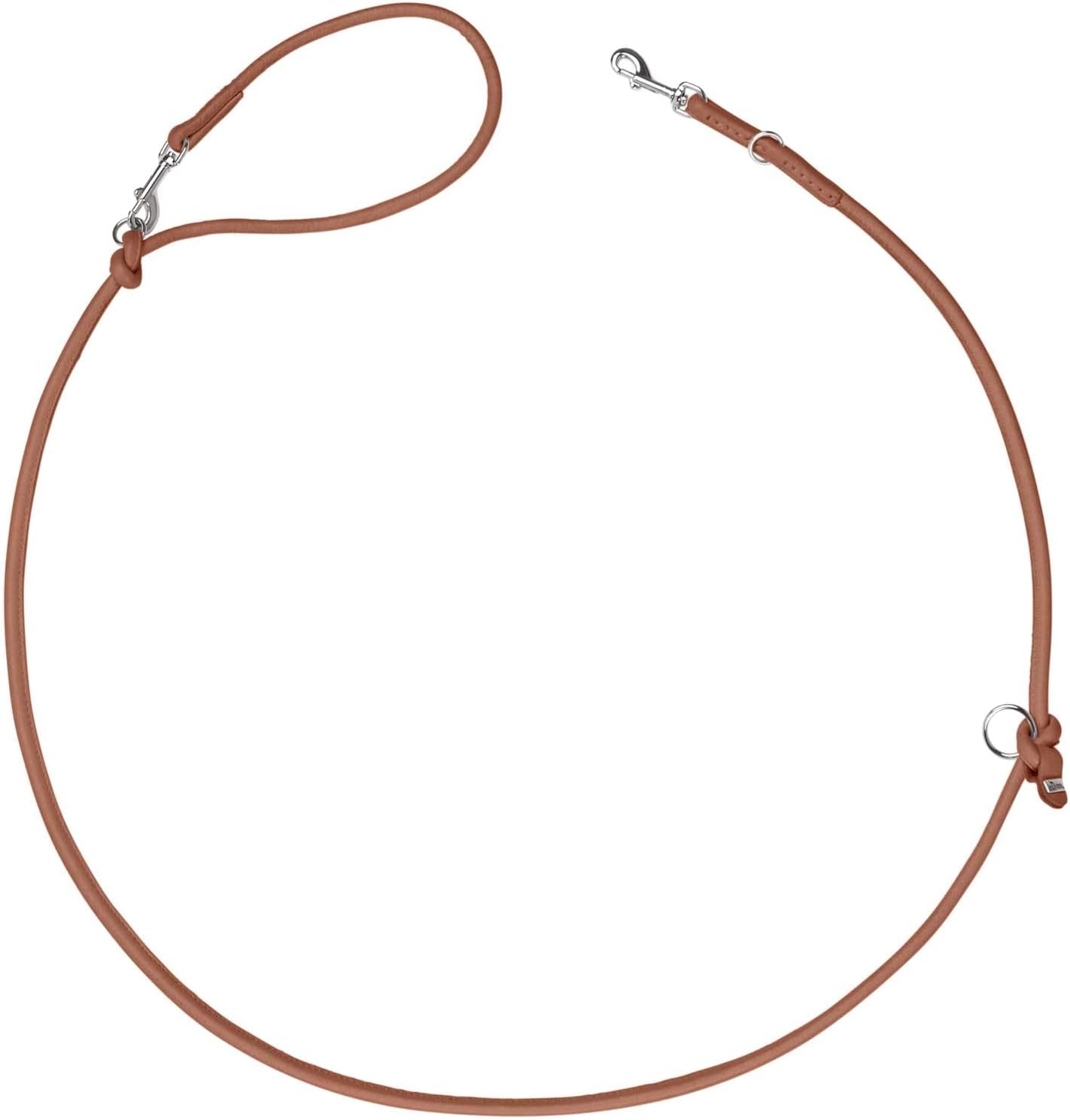 Detalle de Hunter Verstellbare Hundeführleine SOHO Round MINI – Cognac, 200 cm