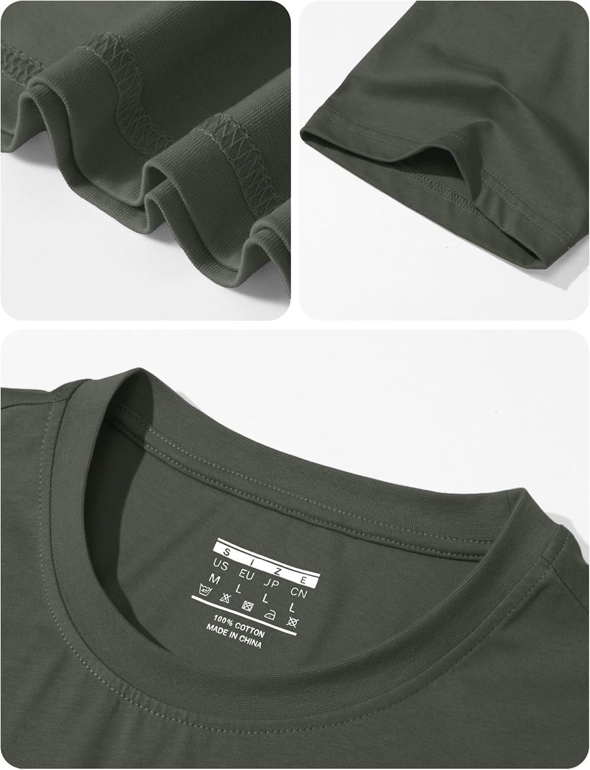 Thumbnail 5 de TACVASEN Herren T-Shirt Kurzarm aus Baumwolle mit Rundhals (Regular Fit) – Basic für den Sommer