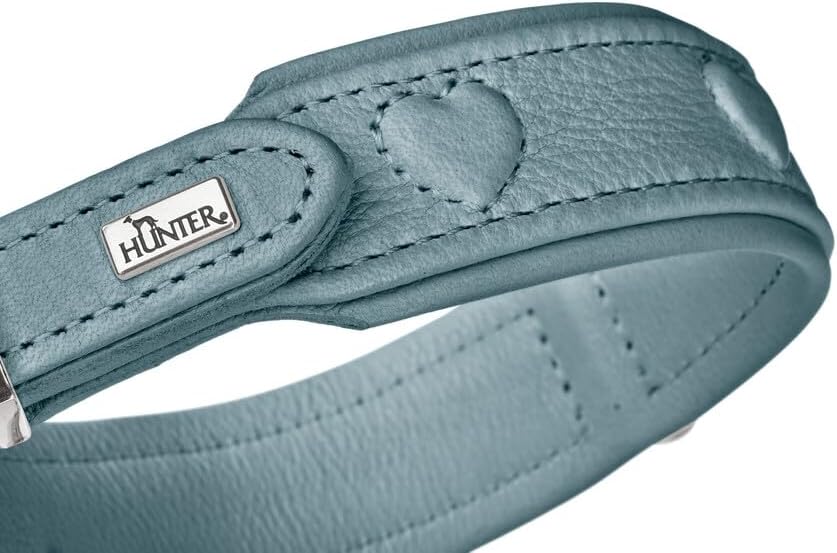 Thumbnail 3 de HUNTER Hundehalsband SOHO X Love – hellblau, Weichleder, geeignet für kleine Hunde und Welpen (Größe 42)