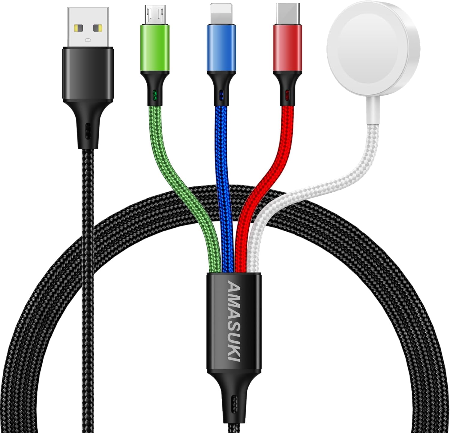 Detalle de Amasuki Travel Essentials 4-in-1 Multi Charging Cable