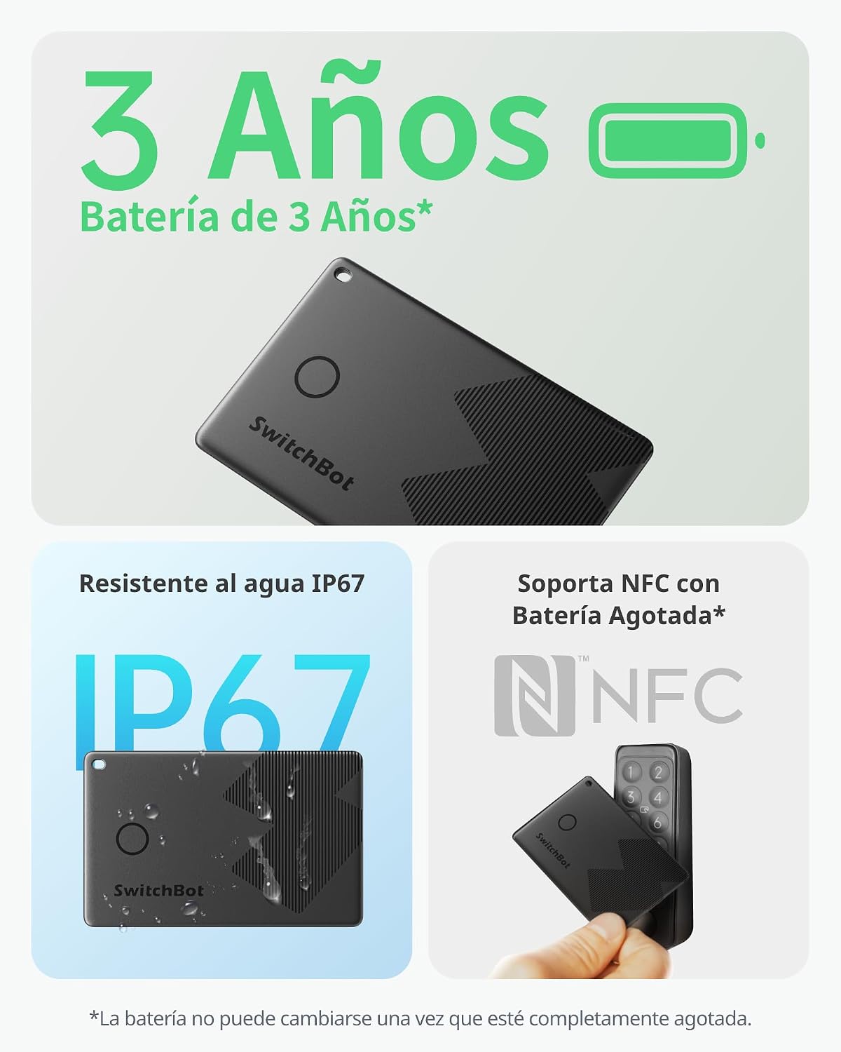 Thumbnail 7 de SwitchBot Wallet Finder Card - Localizador Bluetooth Impermeable