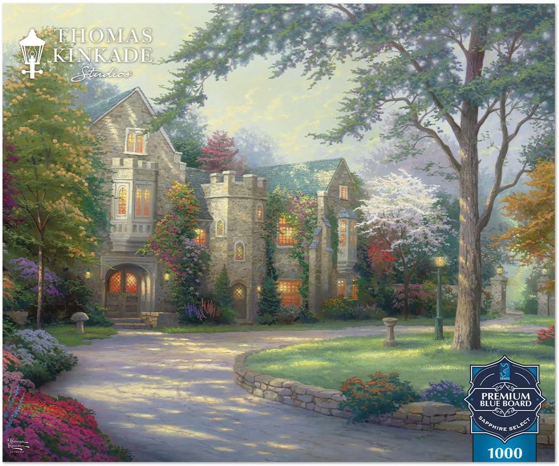 Detalle de Ceaco Sapphire Select Thomas Kinkade Beyond Summer Gate 1000 Piece Jigsaw Puzzle