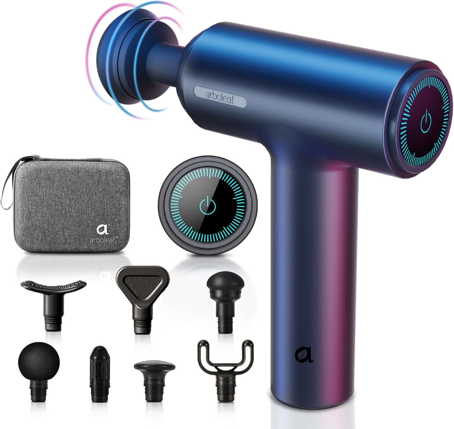 Thumbnail 6 de arboleaf Pistola per Massaggio Muscolare con Caldo e Freddo – 6 velocità, 5 testine, design portatile