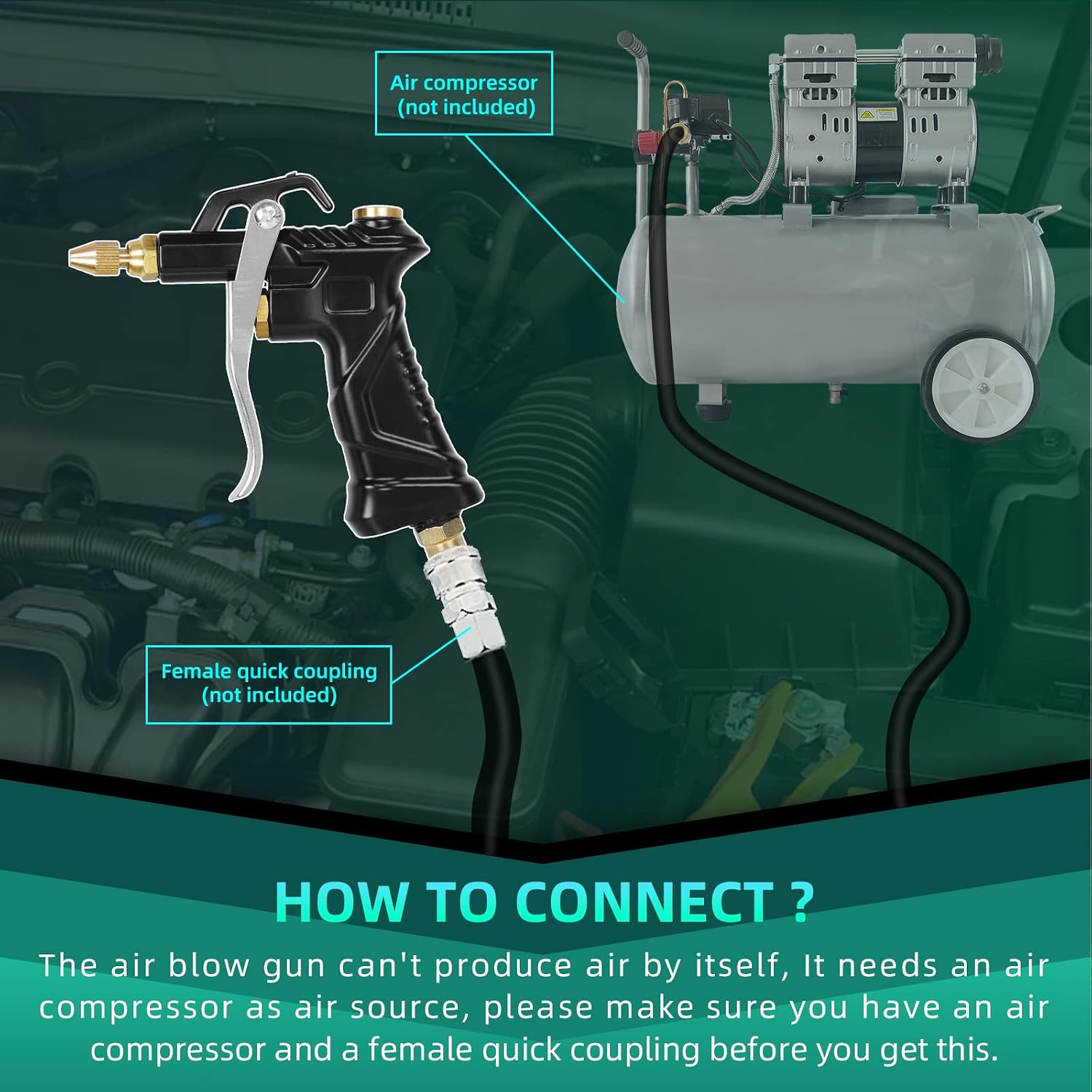 Thumbnail 6 de Air Blow Gun with 3 Extensions 6 Seals