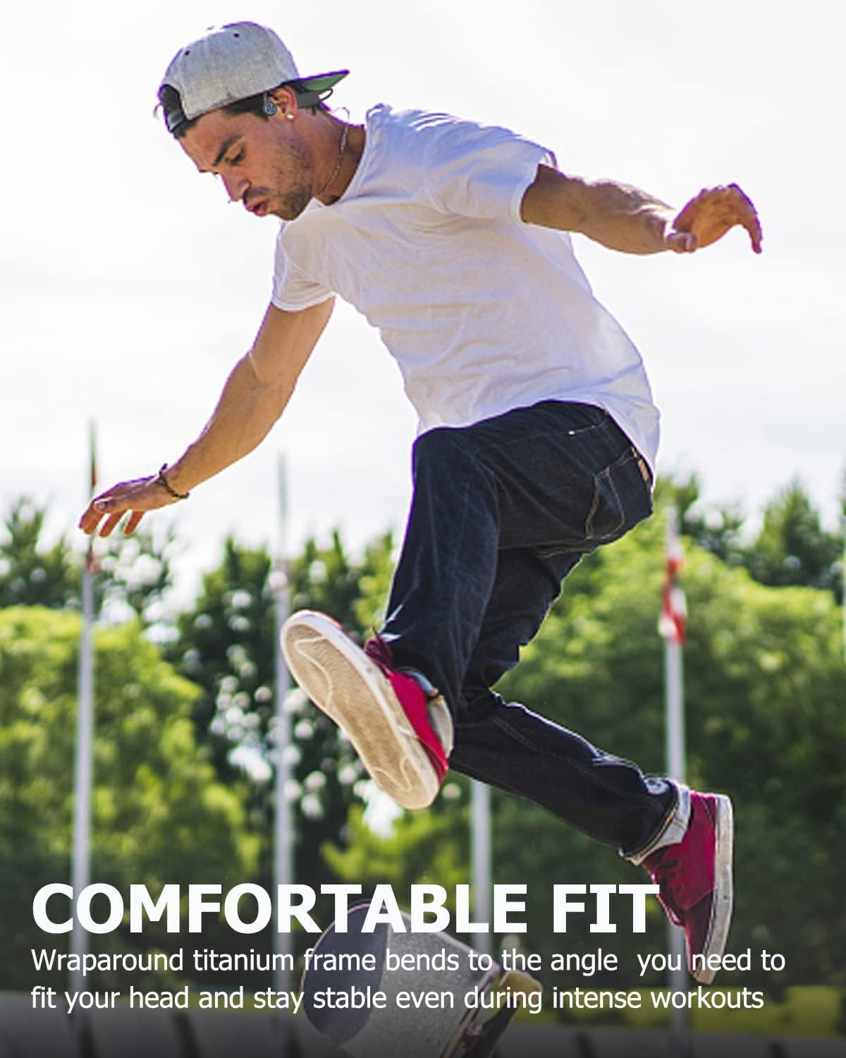 Thumbnail 5 de SANOTO Casque à conduction osseuse Bluetooth open ear sans fil (Sport, IPX5)