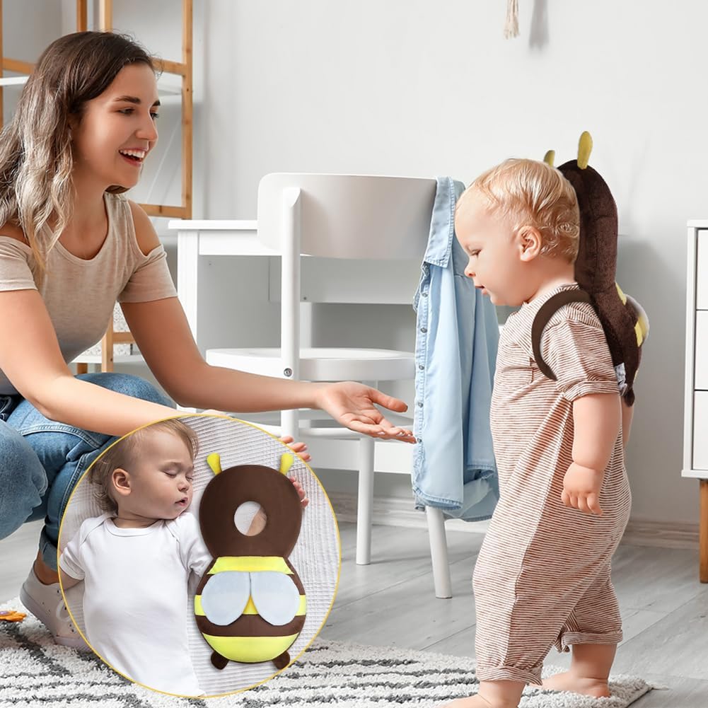 Thumbnail 6 de Vicloon Baby Head Protector with Adjustable Backpack and Knee Pads (Brown Bee)