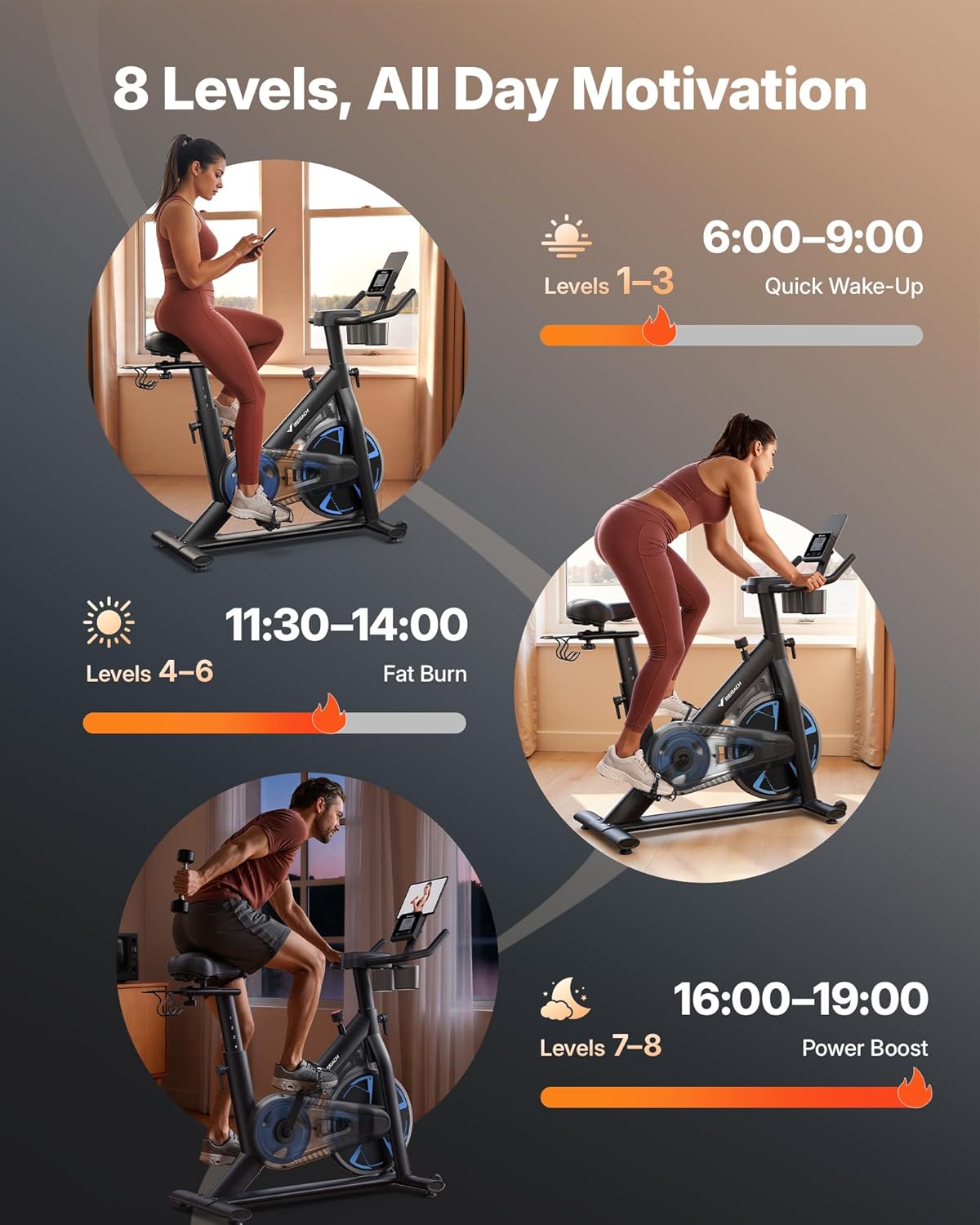 Thumbnail 3 de Merach S36 Magnetic Exercise Bike 330 lb capacity