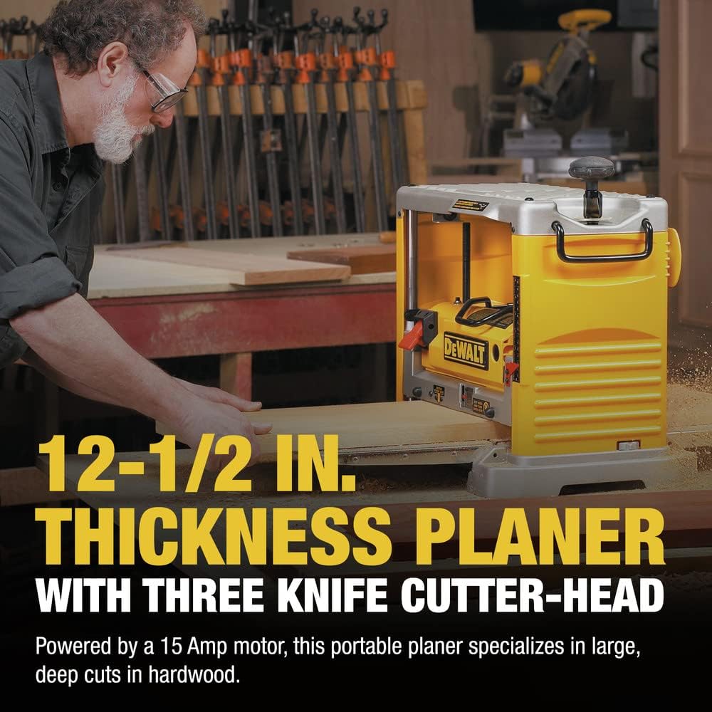 Detalle de DEWALT benchtop planer, 12-1/2-inch