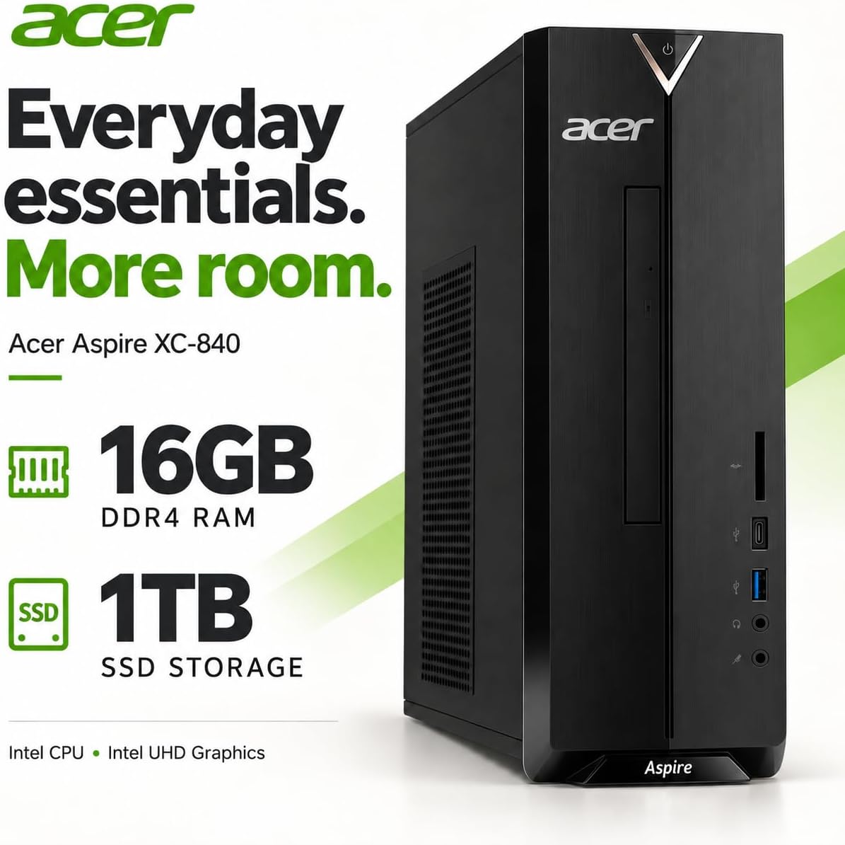 Detalle de Acer Aspire SFF Desktop 1TB PCIe SSD