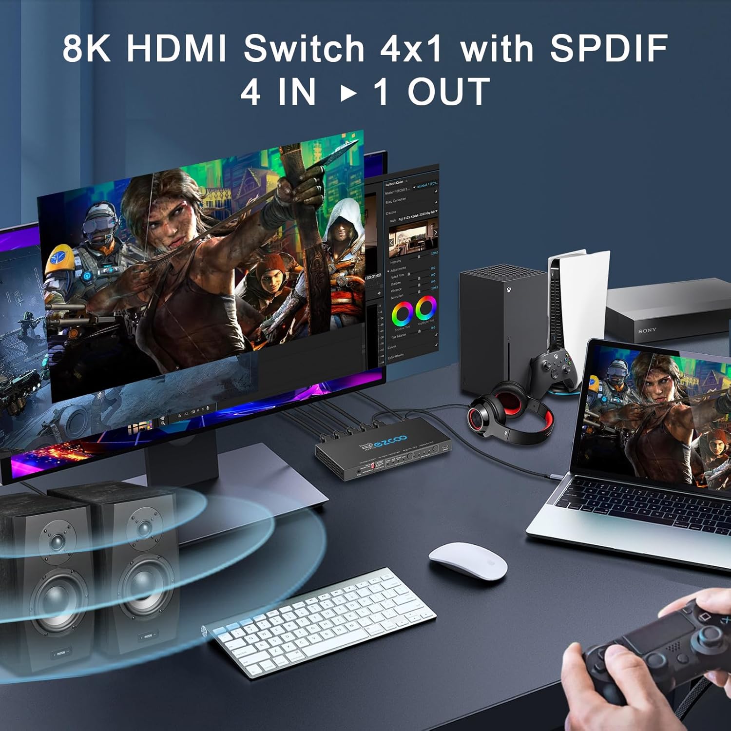 Thumbnail 1 de Commutateur HDMI 2.1 4x1 4K 120Hz