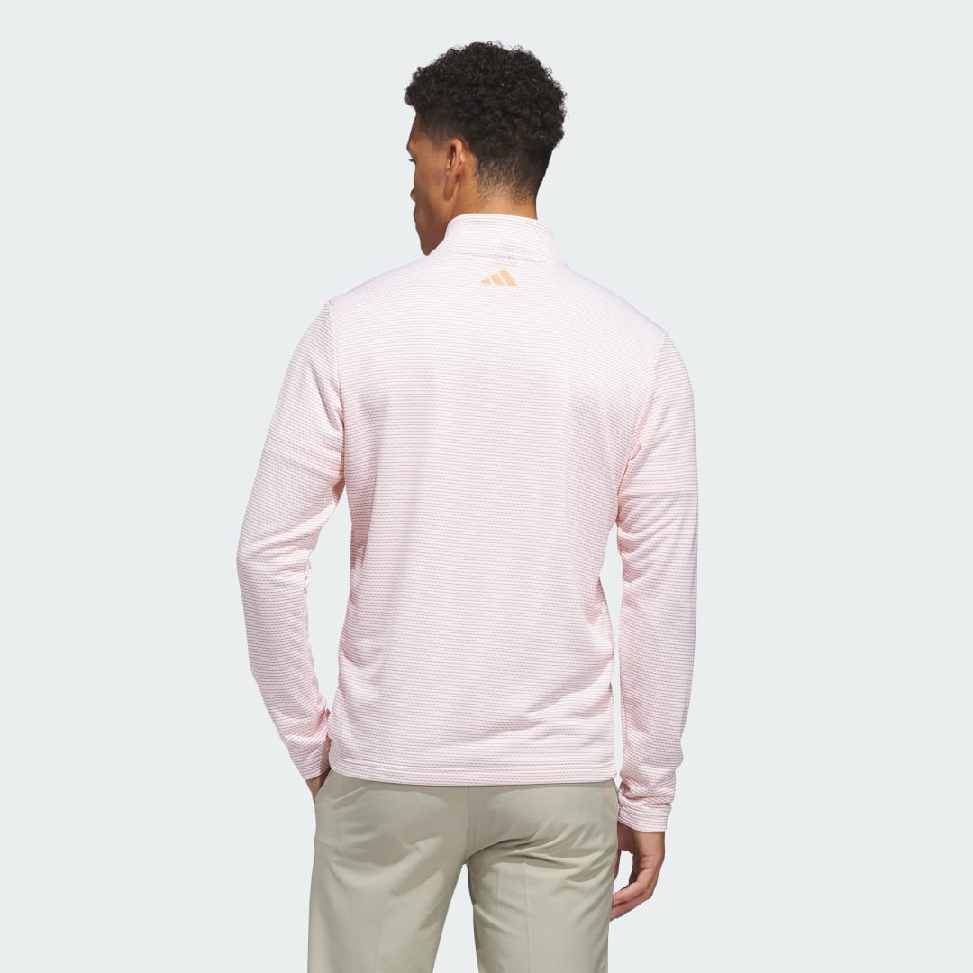 Detalle de Adidas Sudadera Performance Printed Quarter-Zip – naranja