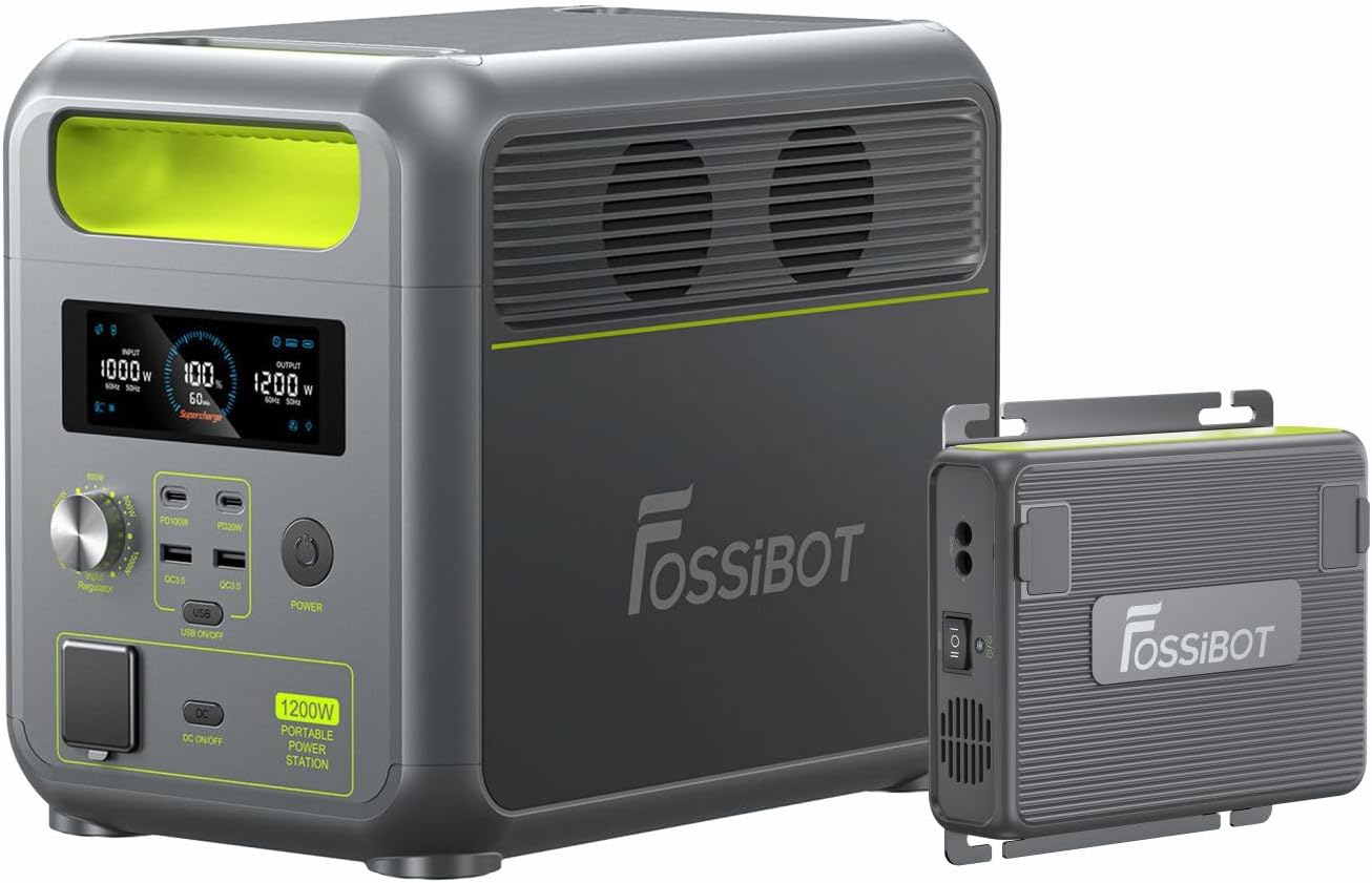 Thumbnail 2 de FOSSiBOT Portable Power Station F1200 (1024Wh) LiFePO4 with 1200W AC output and UPS mode