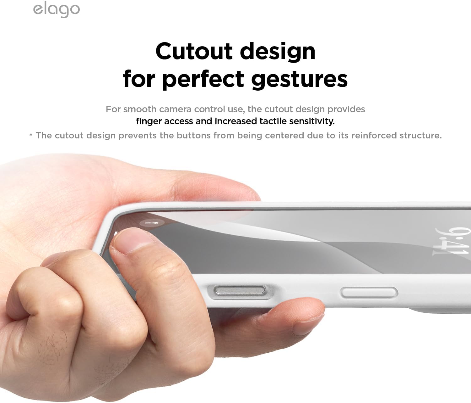 Detalle 2 de elago Coque Silicone Liquide Premium pour iPhone 16 Pro – étui intégral antichoc mince blanc