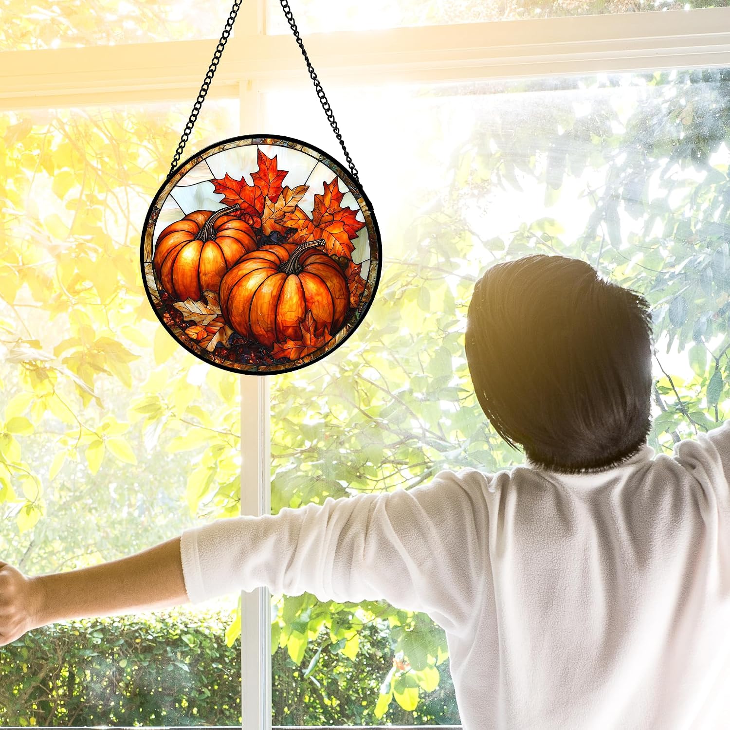 Detalle de Stained Glass Suncatcher, 6.3-inch
