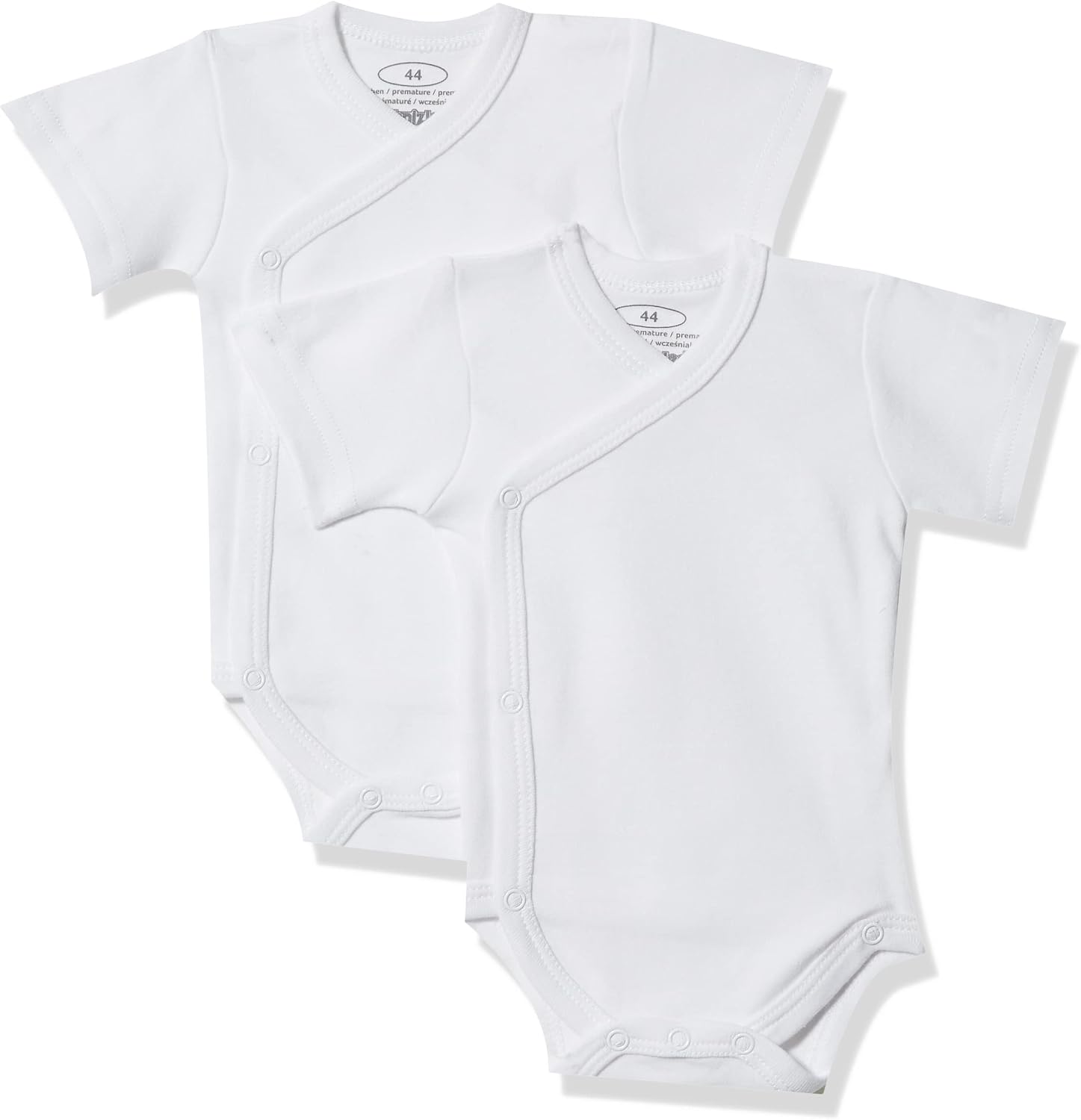 Detalle de Playshoes Wickelbody 2er-Pack Unisex – geeignet für Frühchen und Neugeborene