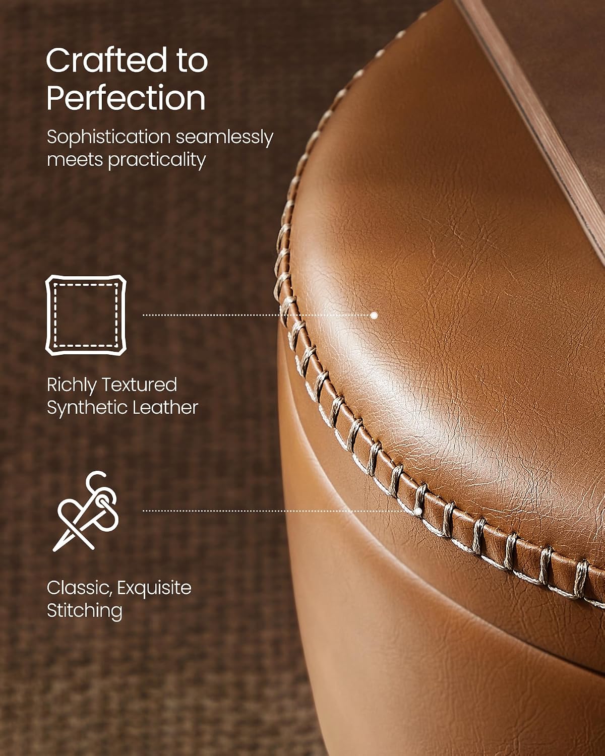 Detalle de VASAGLE Storage Ottoman ULOM005K01