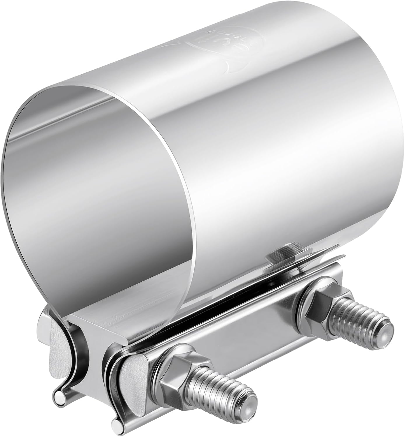 EVIL ENERGY 2.5 Inch Exhaust Clamp (2 1/2" Butt Joint Band Clamp Sleeve) Stainless Steel, 4-Pack
