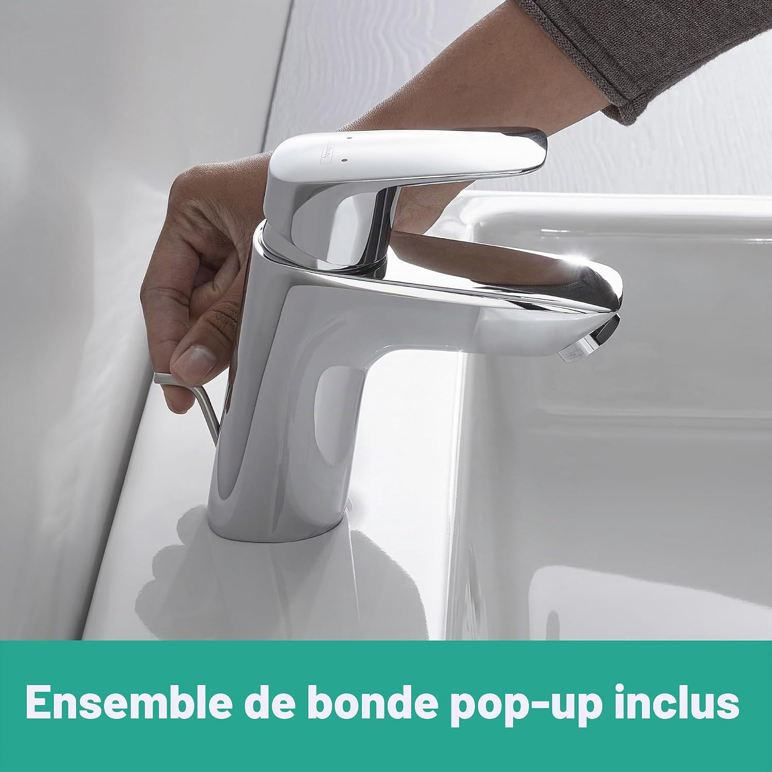 Detalle de Hansgrohe Mitigeur de Lavabo Logis 70 avec Tirette de vidage – Réf. 71070000
