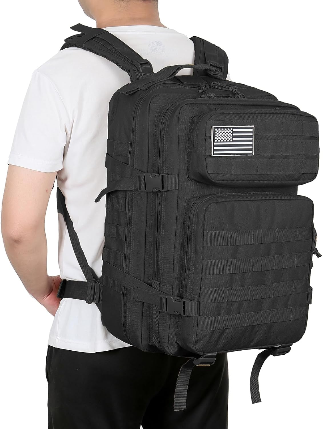 Detalle de QT&QY 45L Military Tactical Backpack Review