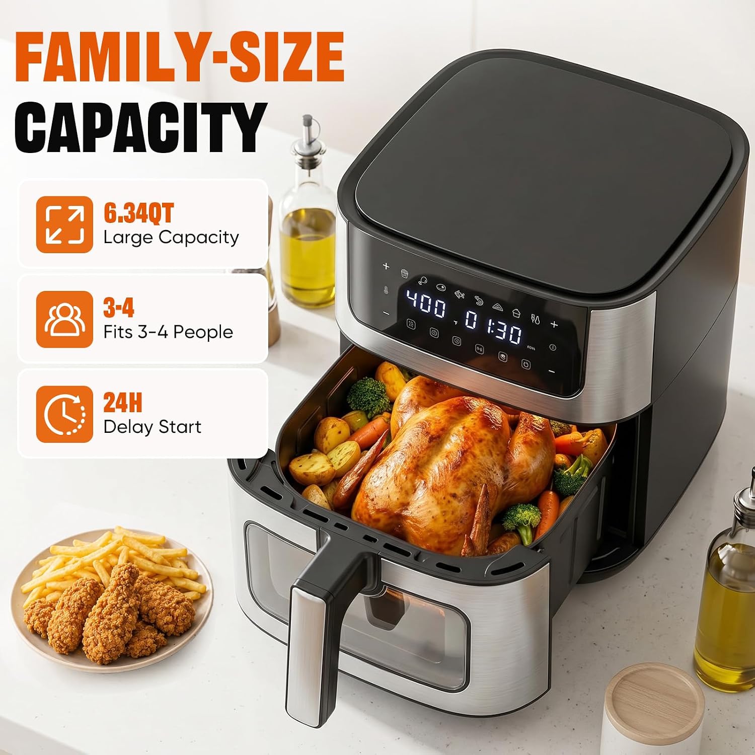 Detalle de KMFurnila Air Fryer 6-Quart