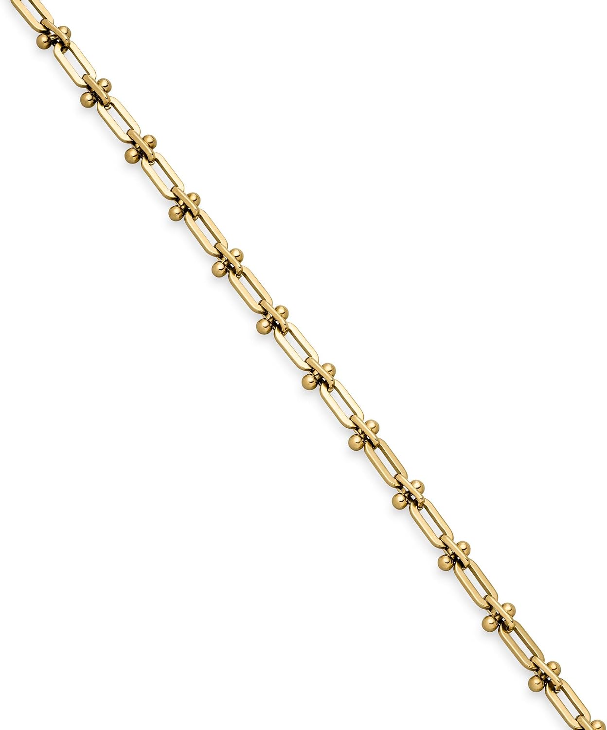 Detalle de LIEBESKIND BERLIN Halskette aus Edelstahl IP Gold – 50 cm, modernes, urbanes Design