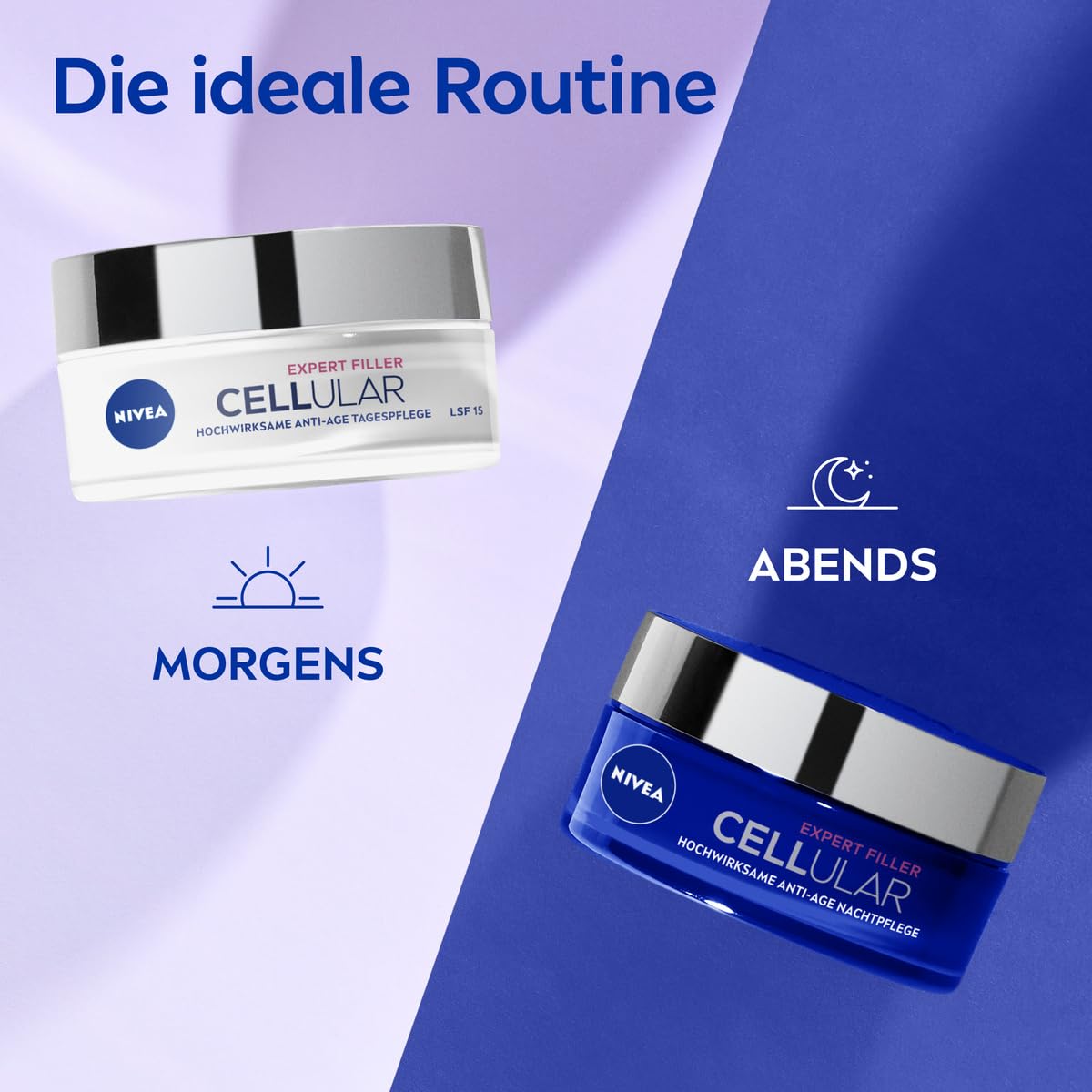Detalle de NIVEA Cellular Expert Filler Tagespflege mit LSF 15 – hochwirksame Anti-Age Creme (50 ml)