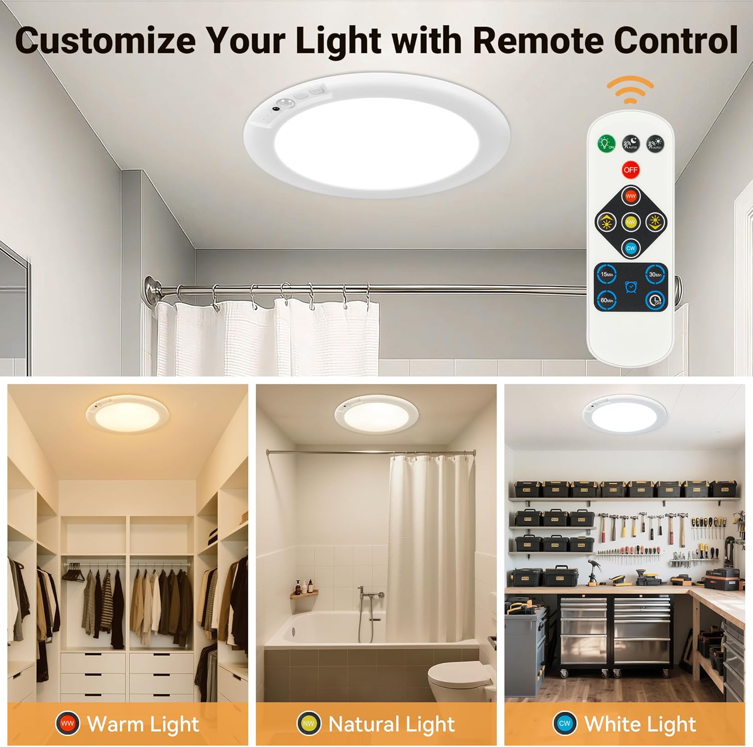 Detalle 2 de Wireless Closet Lights Motion Sensor 1-Pack 🔆