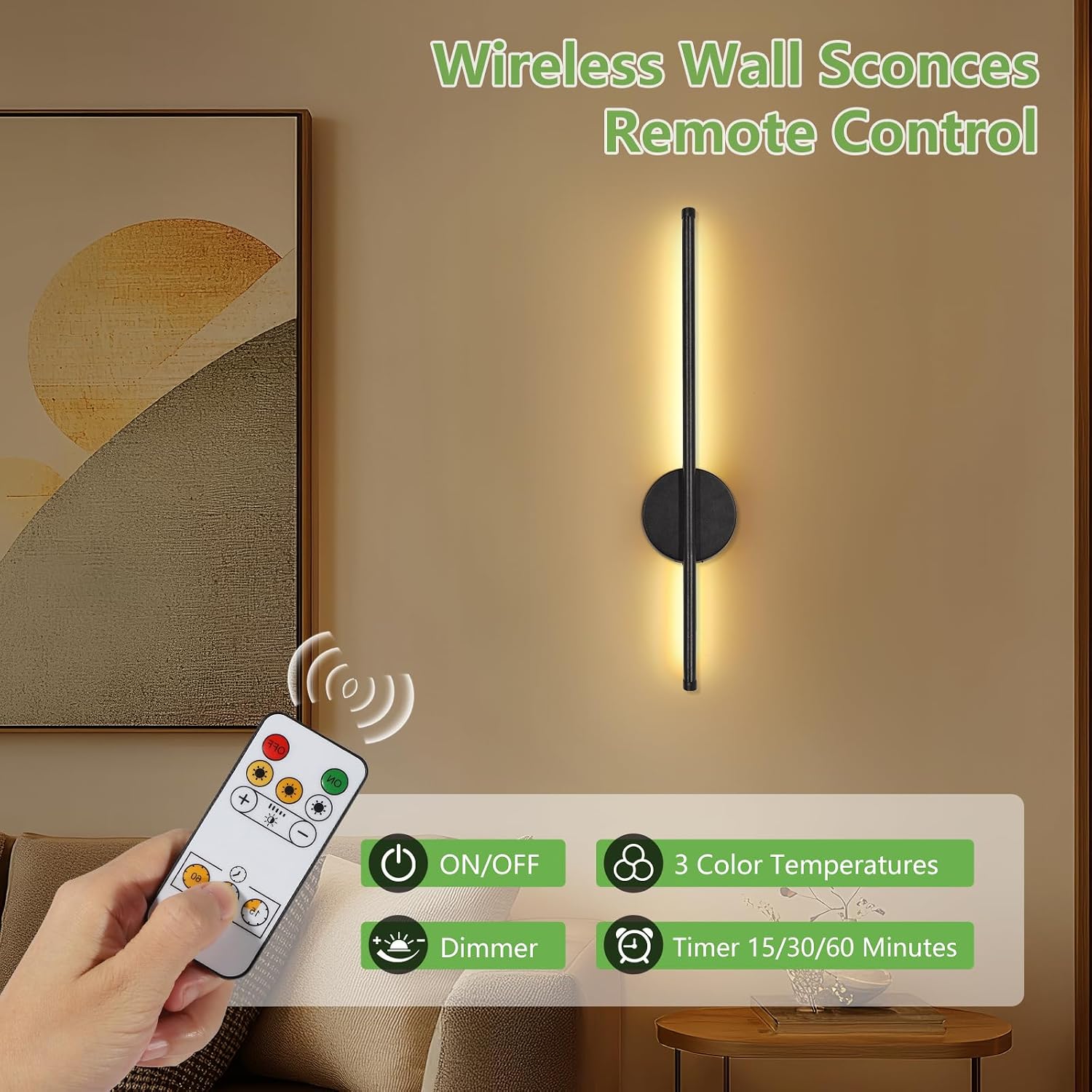 Detalle 2 de Kimjo Battery Wall Lights 4400mAh