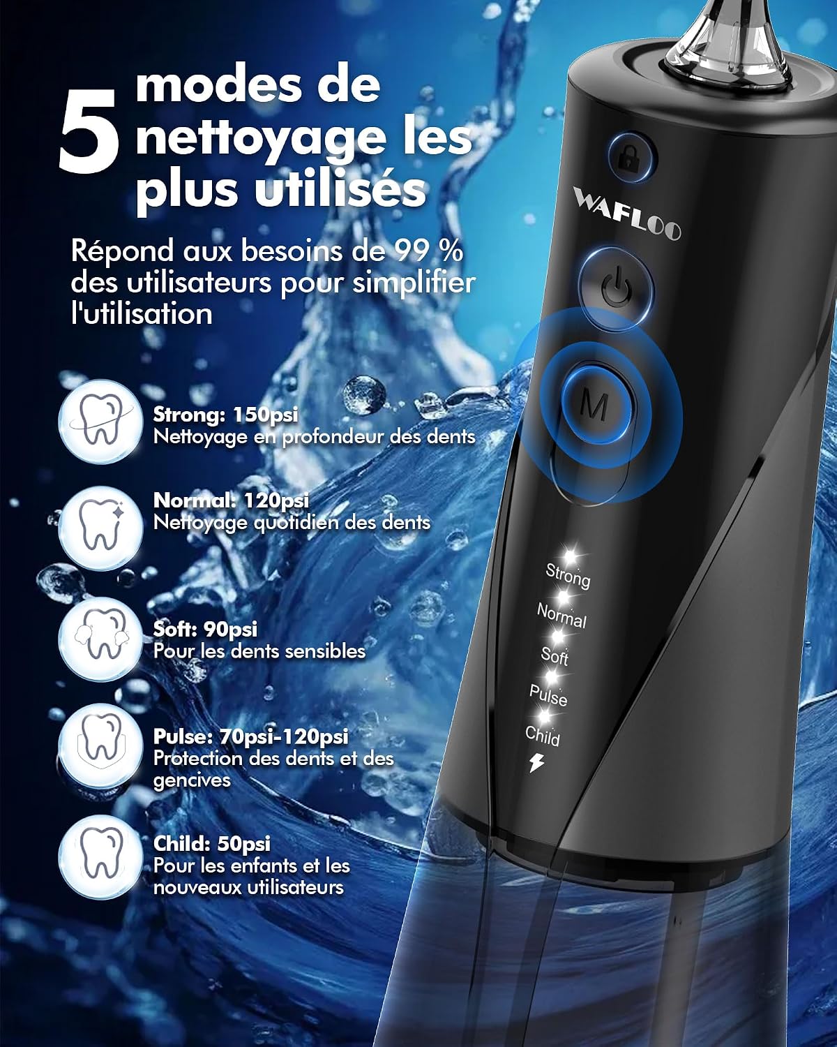 Thumbnail 1 de Jet Dentaire Hydropulseur 300ML