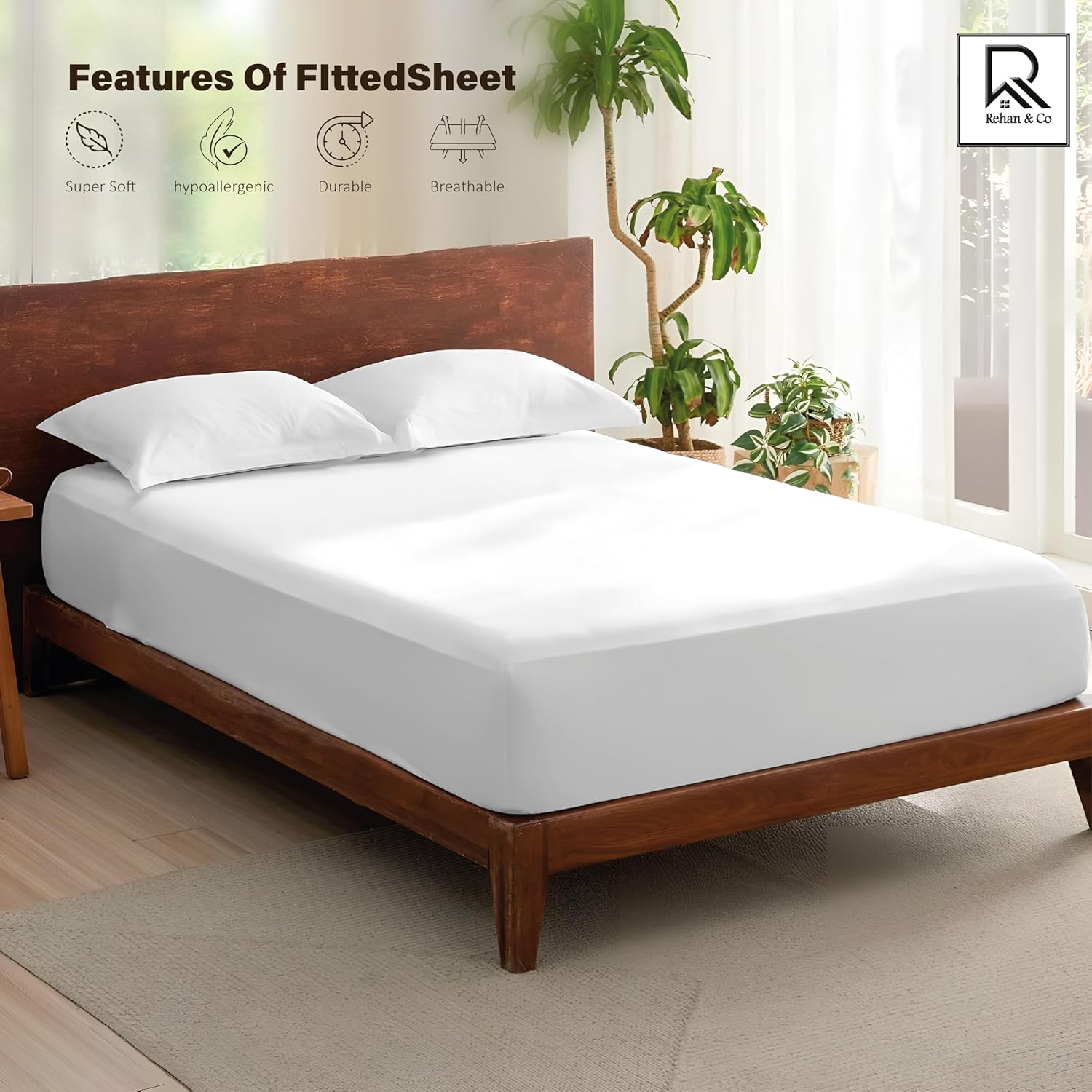 Thumbnail 5 de Rehan & Co Egyptian Cotton Fitted Sheet