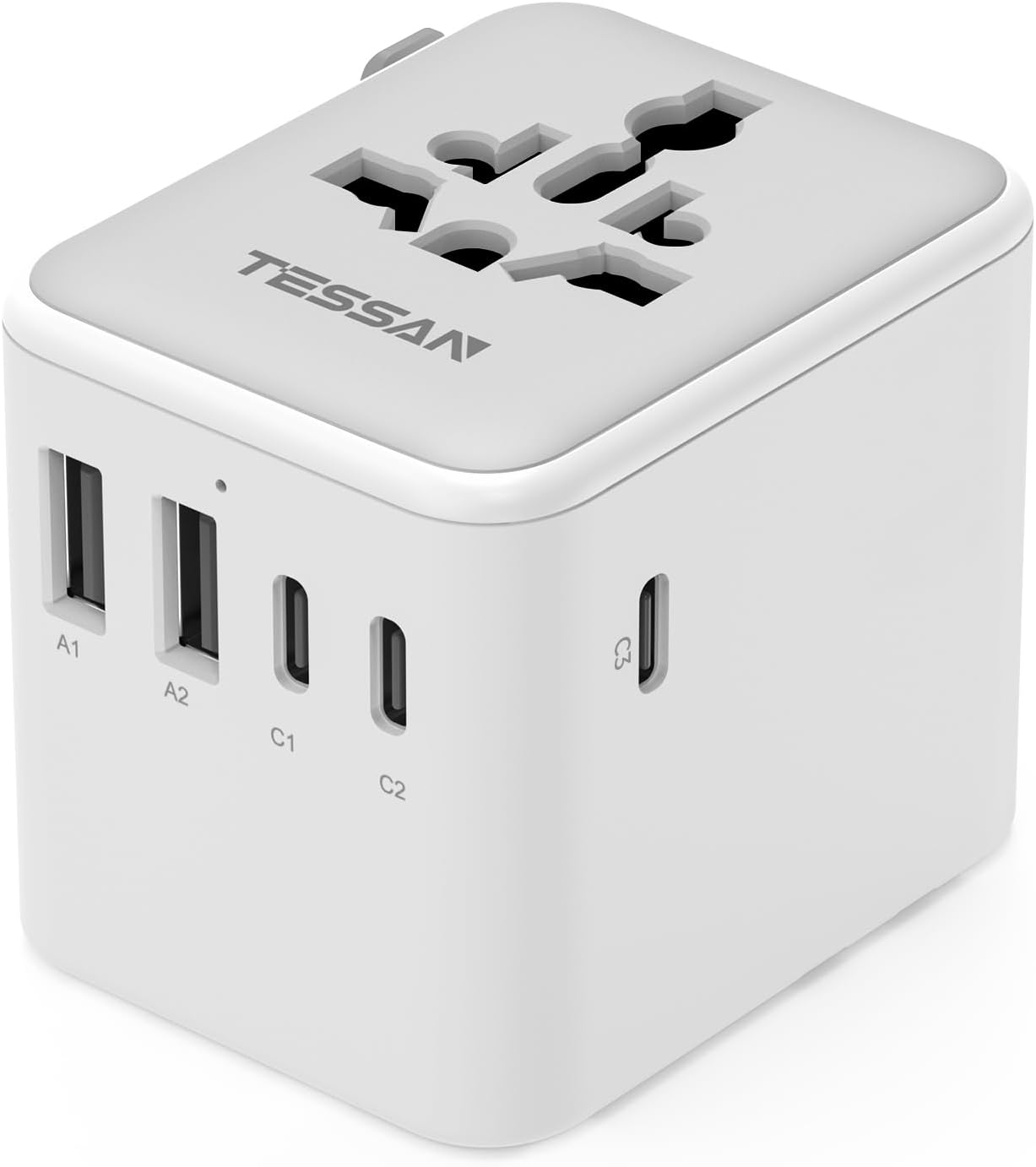 Thumbnail 6 de TESSAN Universal Travel Adapter 35W with 3 USB-C and 2 USB-A Ports (UK to EU/US/AUS/Ireland) – 6-in-1 Worldwide Outlet