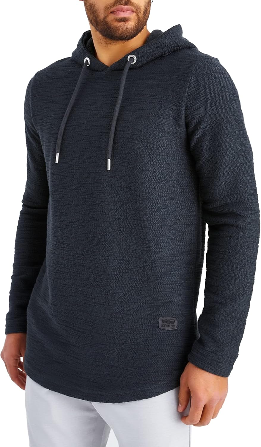Detalle de Leif Nelson Hoodie LN6300 pour hommes — Pull à capuche long sleeve, coupe ajustée
