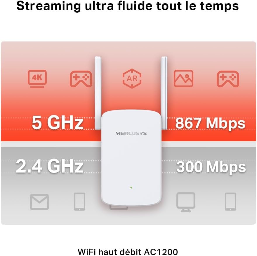 Detalle 2 de MERCUSYS TP-Link ME30 Répéteur WiFi AC1200